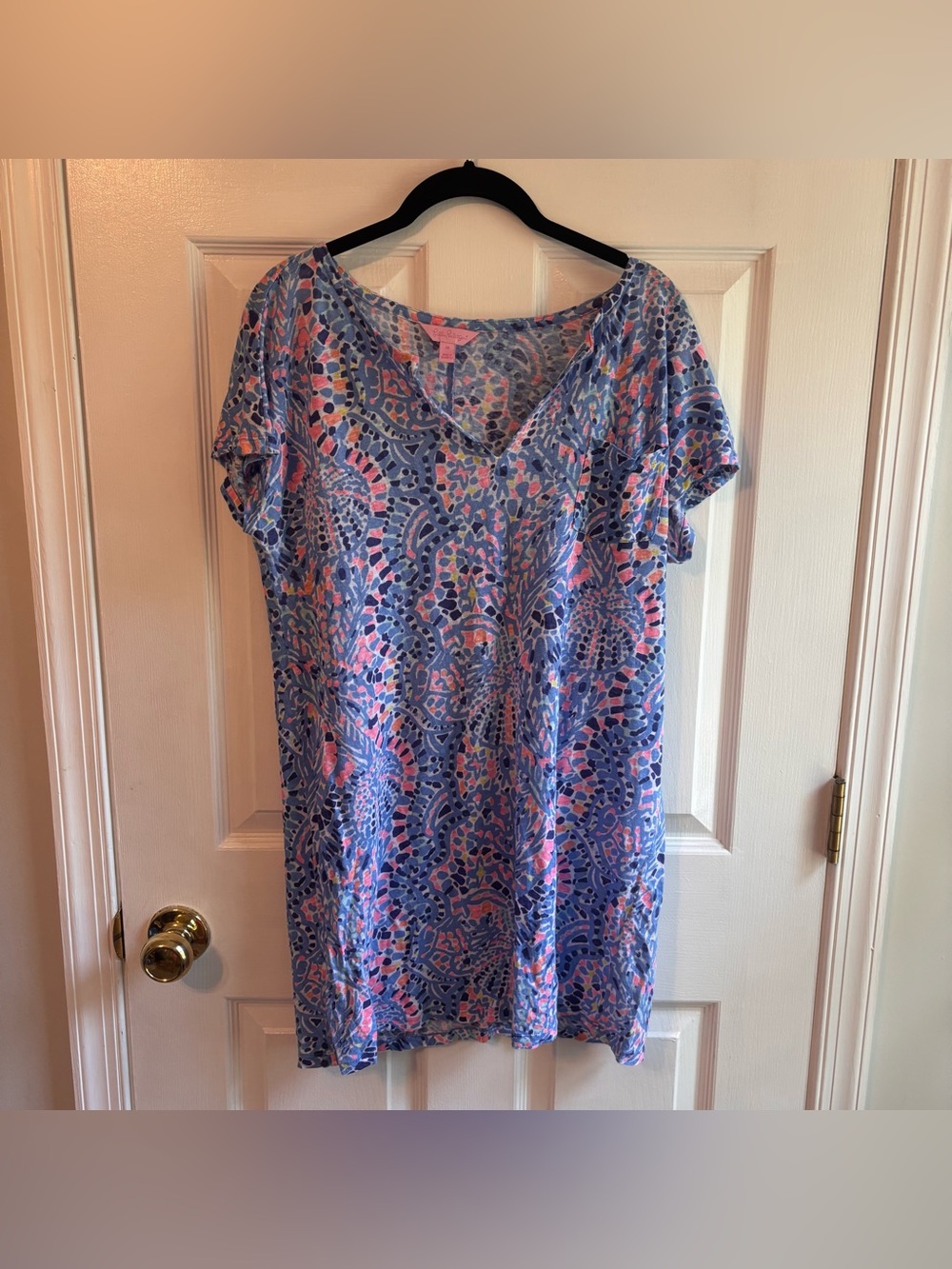 Lilly Pulitzer Duval Linen Mini Dress Tic Tac Tile Mosaic M

Lilly Pulitzer Duva